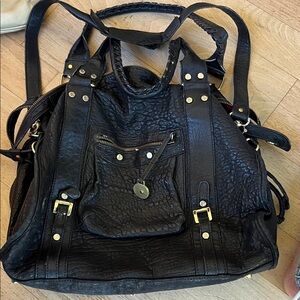 Black Leather Shoulder Bag